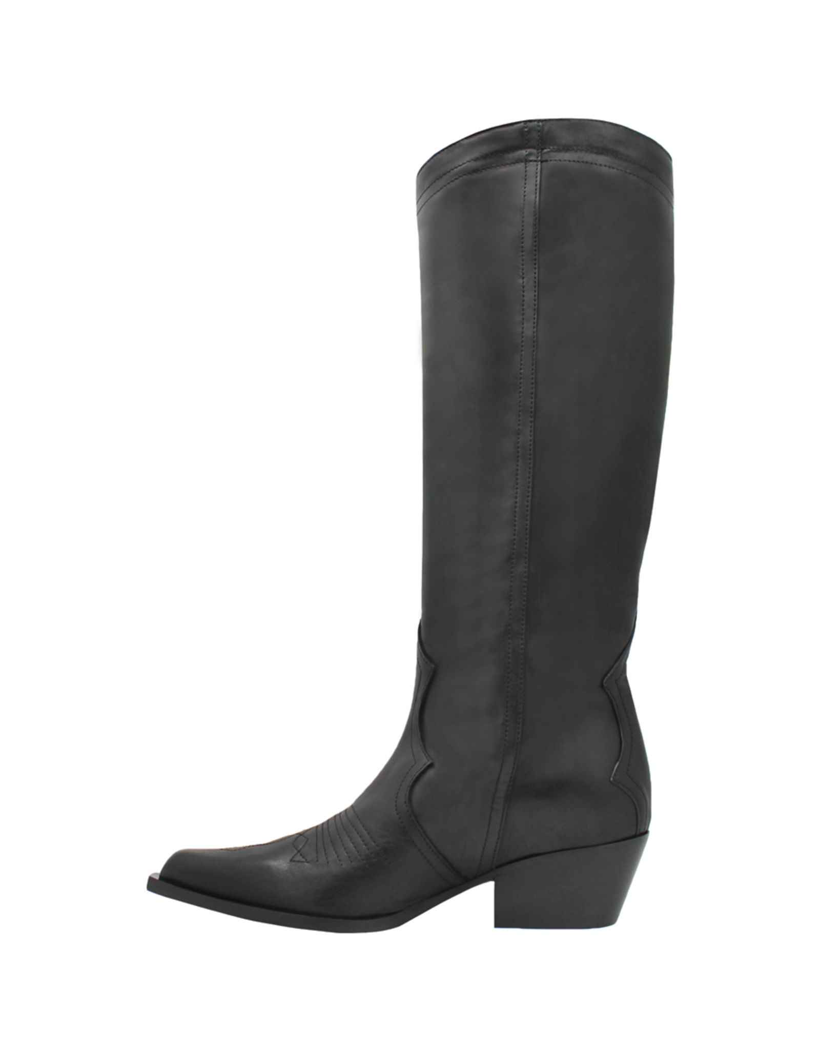 Now Now Black Western Knee Boot 7856
