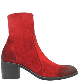 ElenaIachi ElenaIachi   Red Suede Boot Side Zipper 4561