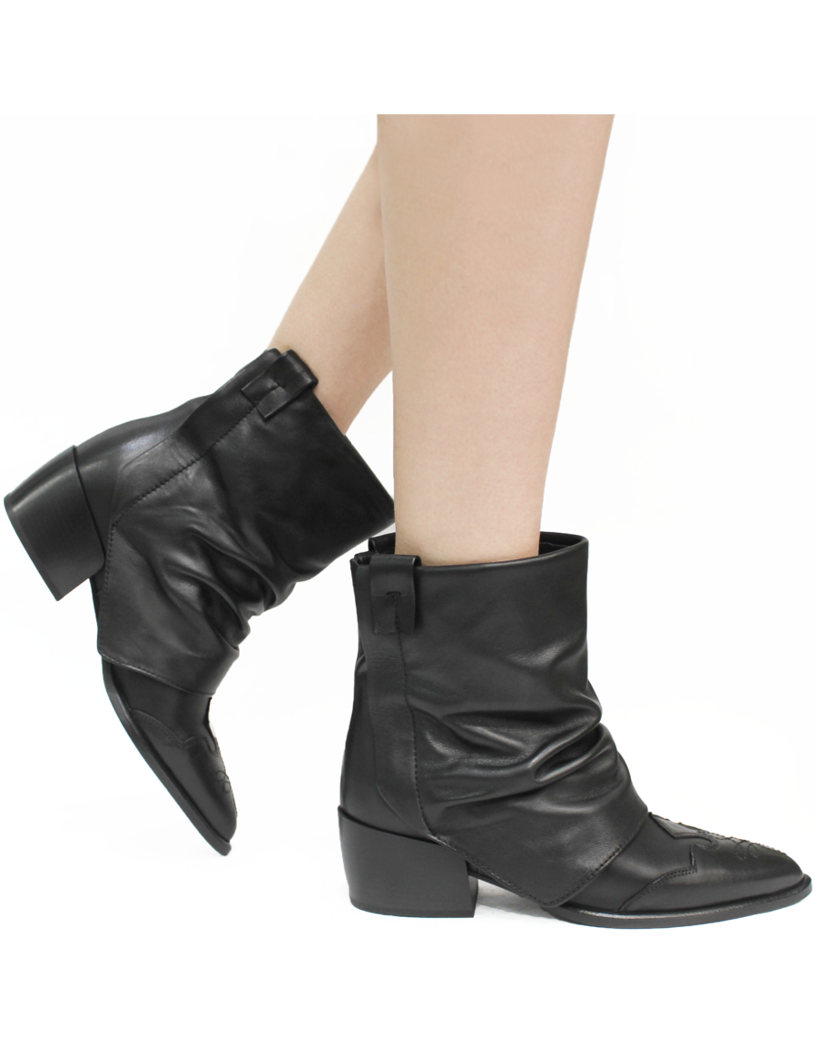 ElenaIachi ElenaIachi Black Cuff Ankle Boot 3647