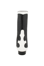 ElenaIachi ElenaIachi Black/White MidCalf  Cuff Western Boot 3645
