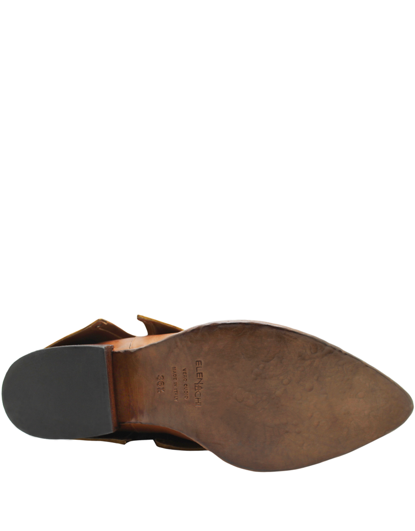 ElenaIachi ElenaIachi Camel/Bronze MidCalf  Cuff Western Boot 3645