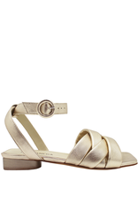 Halmanera Halmanera  Metal Flat Ankle Strap Sandal 3000