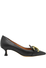 MaraBini MaraBini Black Point Toe Pump WithChain 9969