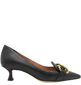 MaraBini MaraBini Black Point Toe Pump WithChain 9969