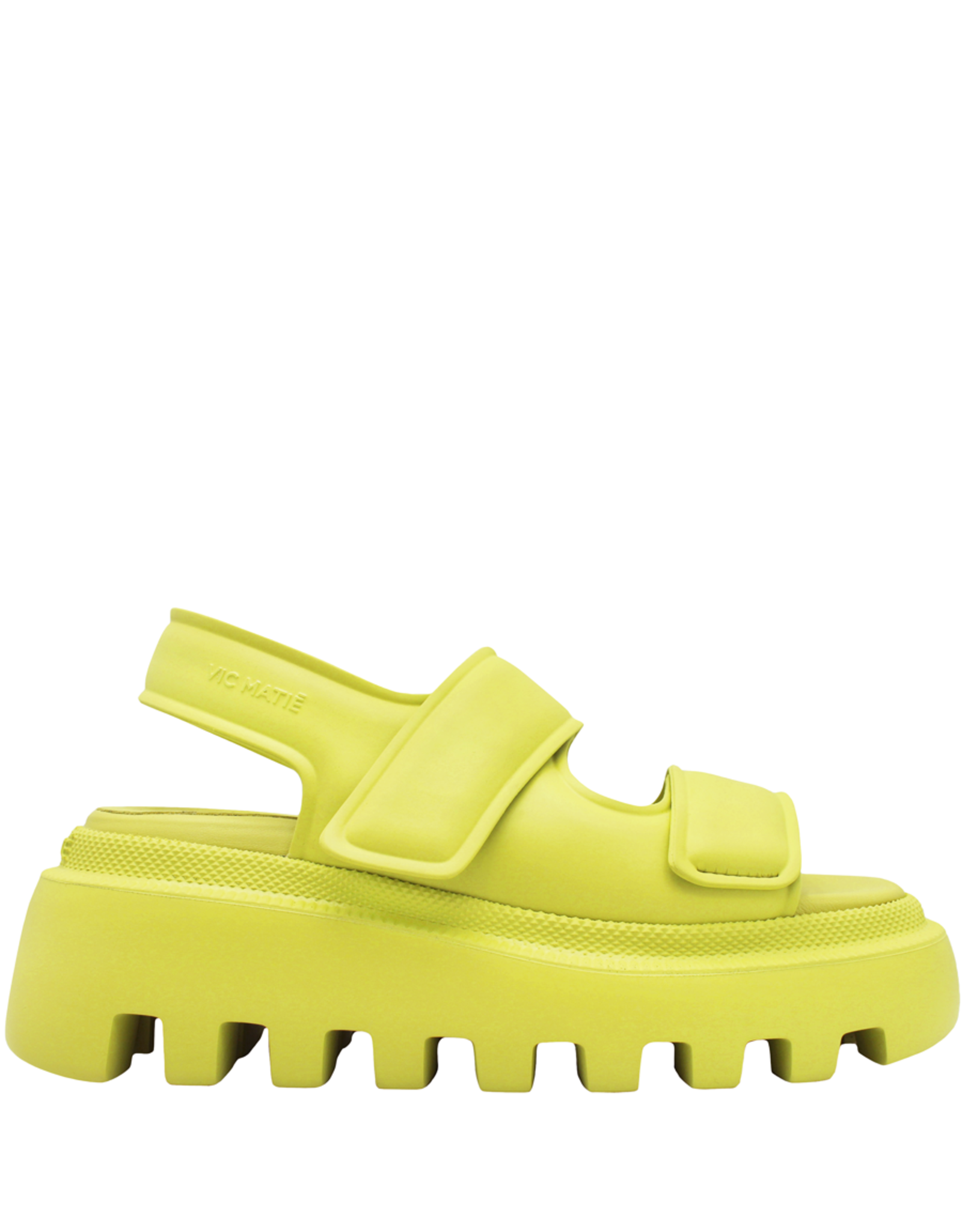 VicMatie VicMatie Yellow Touch Strap Sandal 6654