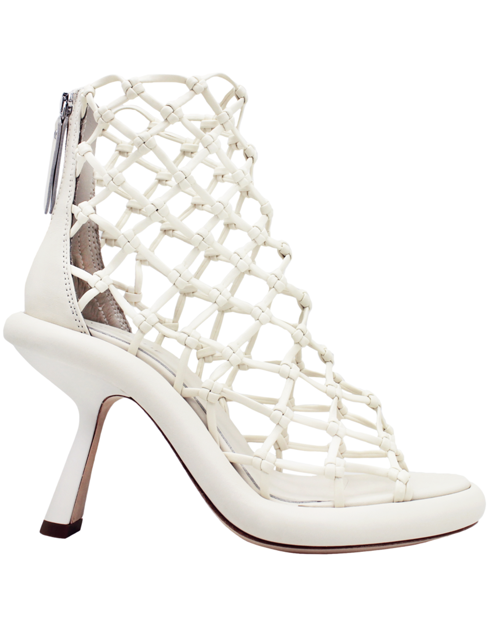 VicMatie Ivory Woven Ankle Boot 6960