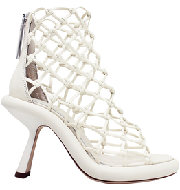 VicMatie Ivory Woven Ankle Boot 6960
