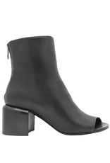 Officine Creative Black Open Toe Ankle Boot Ellen