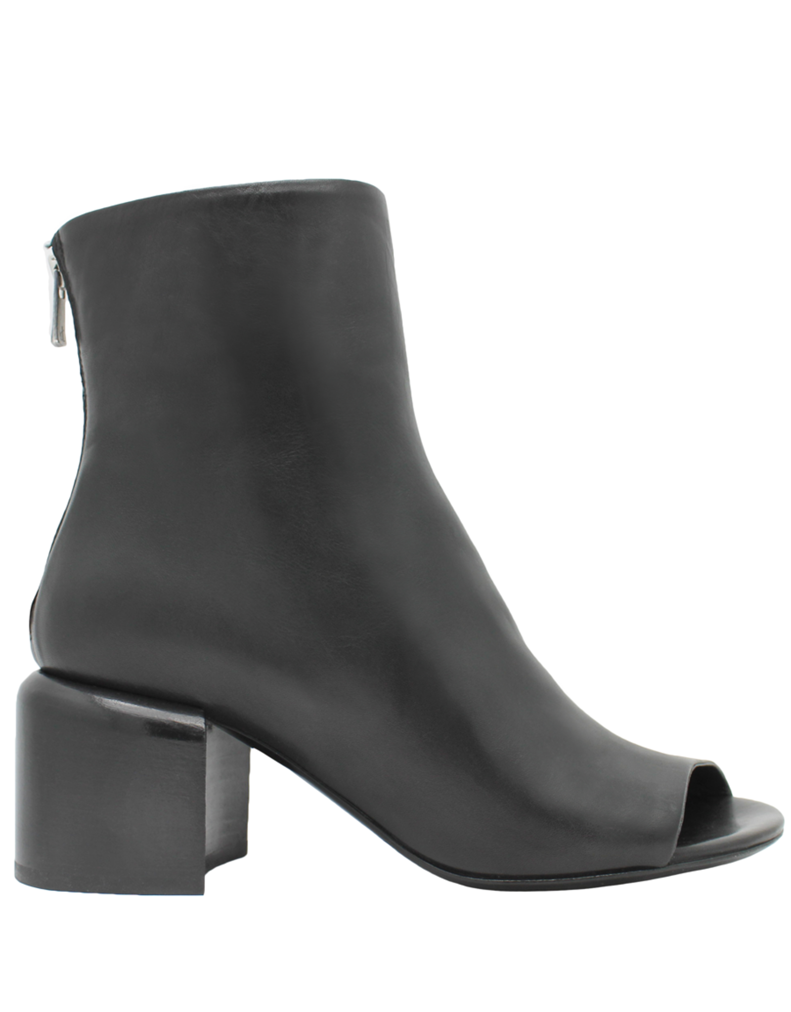 Officine Creative Black Open Toe Ankle Boot Ellen