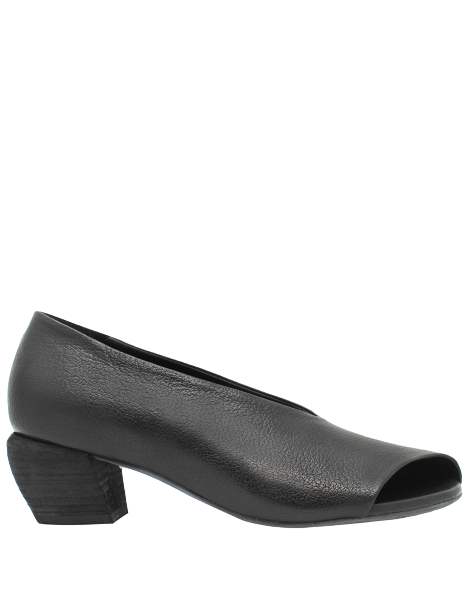 Officine Creative Black Peep Toe Pump Haven