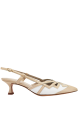 MaraBini MaraBini Beige Patent Deco Sling 9965