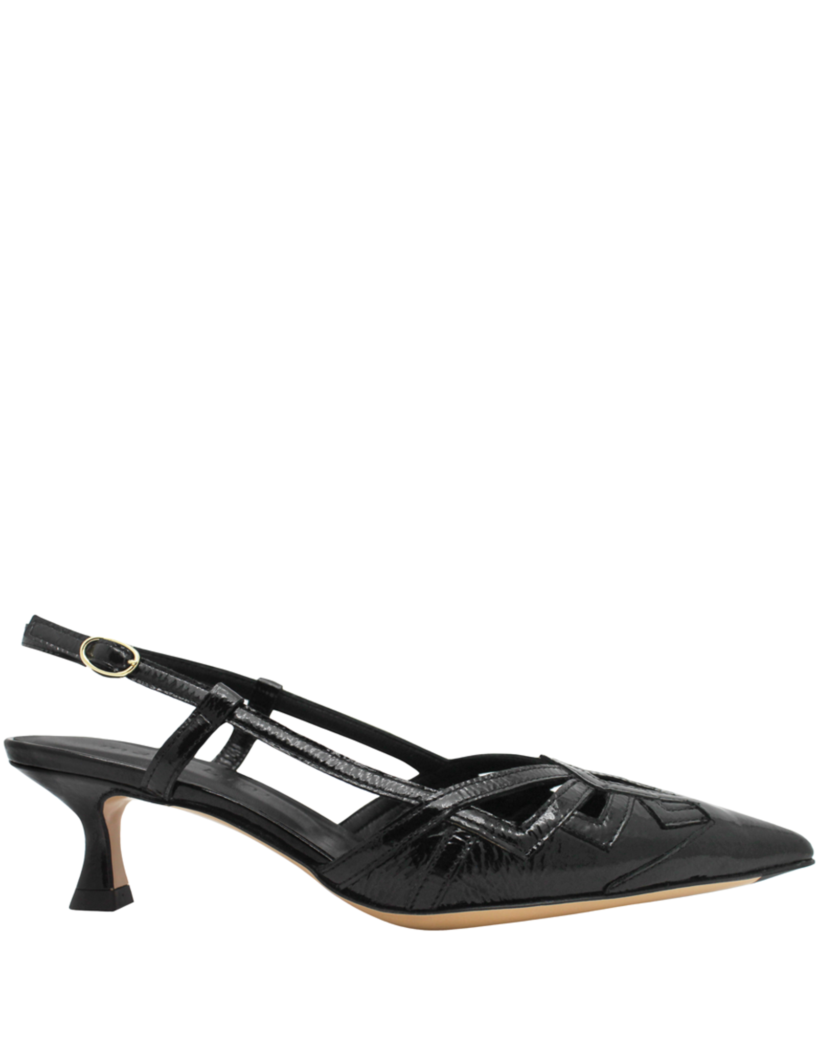 MaraBini MaraBini Black Patent Deco Sling 9965