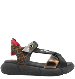 ElenaIachi ElenaIachi EI57L Black Birkenstock Sandal Leopard/Lucite/Bronze  1845