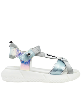 Elena Iachi ElenaIachi EI57N White Birkenstock Sandal Silver/Lucite /Crystals 1845