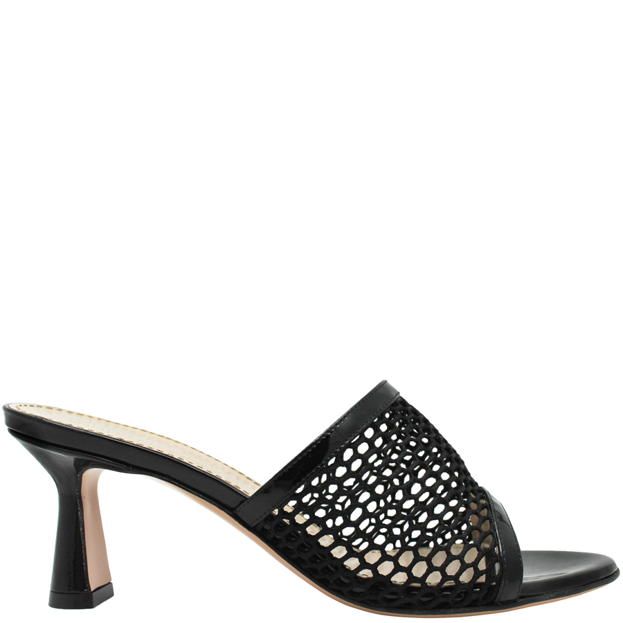 Barbato B1K Black Patent Fish Net Mule 1029 - Head Start Shoes