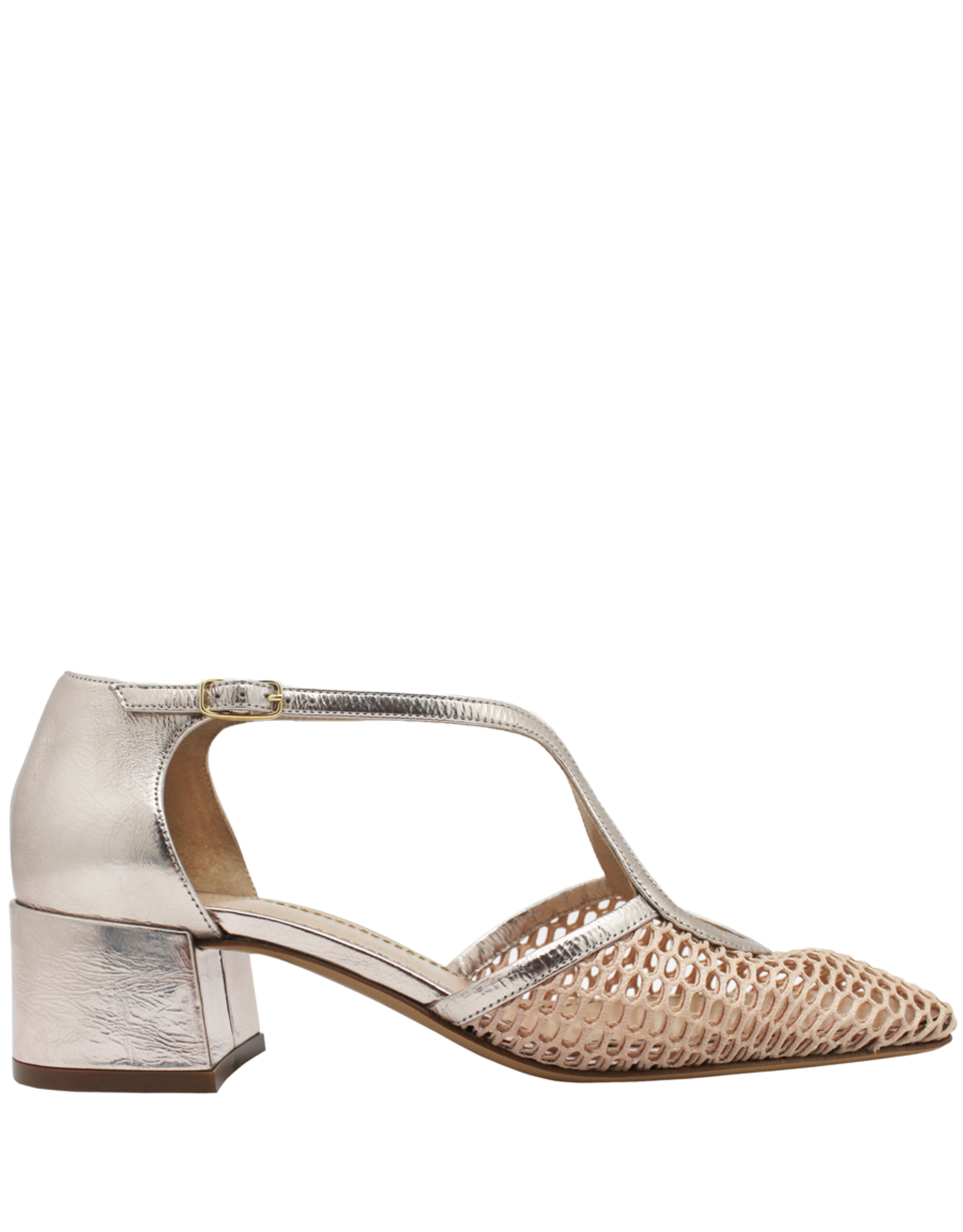 Barbato Barbato B1P Nude Fish Net Sandal With Buckle 3630