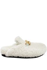 Antenora AT1A Ivory Sheep Skin Closed Mule Marin
