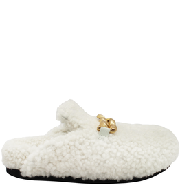 Antenora AT1A Ivory Sheep Skin Closed Mule Marin