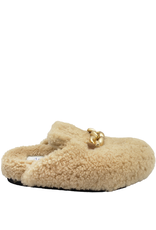 Antenora AT1B Camel Sheep Skin Closed Mule Marin