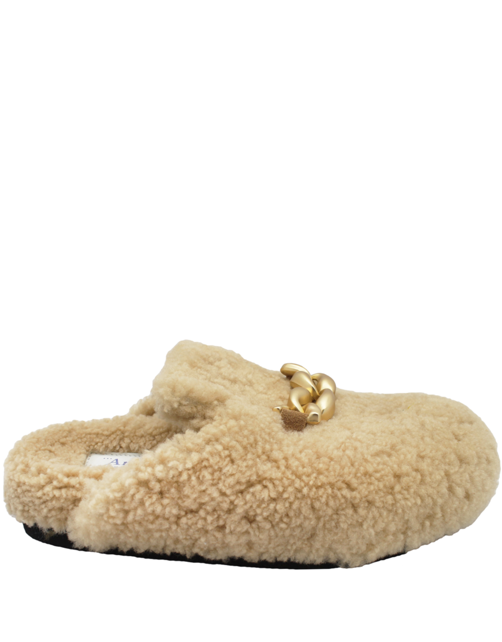 Antenora AT1B Camel Sheep Skin Closed Mule Marin