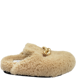 Antenora AT1B Camel Sheep Skin Closed Mule Marin