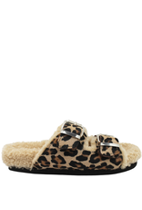 Antenora Antenora AT1C Leopard Birkenstock With Sheep Footbed  Misaki