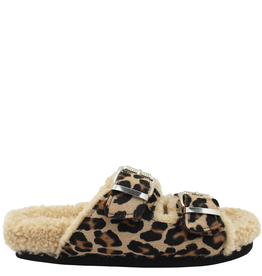 Antenora Antenora AT1C Leopard Birkenstock With Sheep Footbed  Misaki