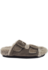 Antenora Antenora AT1E Grey Suede Birkenstock With Sheep Lining Sutton