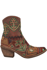 FauzianJeunesse FauzianJeunesse FJ38M Cocoa Tribal Embroidered Western Boot 3547