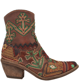 FauzianJeunesse FauzianJeunesse FJ38M Cocoa Tribal Embroidered Western Boot 3547