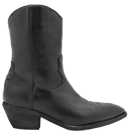 FauzianJeunesse FauzianJeunesse FJ38N Black Western Boot with Metal Star 3866