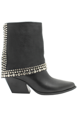 ElenaIachi ElenaIachi EI58 Black Cuff Boot Embelished with Studs 3491