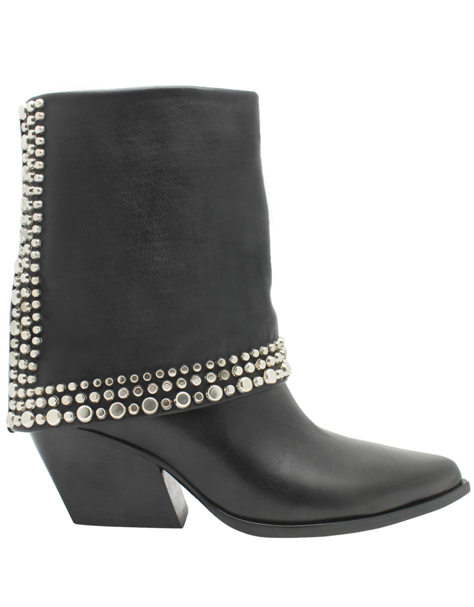 Elena Iachi ElenaIachi EI58 Black Cuff Boot Embelished with Studs 3491