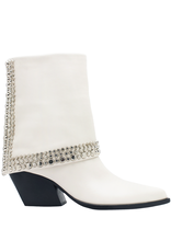 Elena Iachi ElenaIachi EI58A White Cuff Boot Embelished with Studs 3491