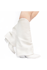 Elena Iachi ElenaIachi EI58D White Cuffed Western Knee Boot 3703