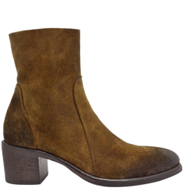 Elena Iachi ElenaIachi EI58L  Cognac  Suede Boot Side Zipper 4561