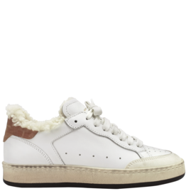 OfficineCreative OC64 White Lace-Up Sneaker Wth Fur Magic