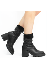 Halmanera Halmanera H46R Black Back Zipper Boot With Shearling 3035