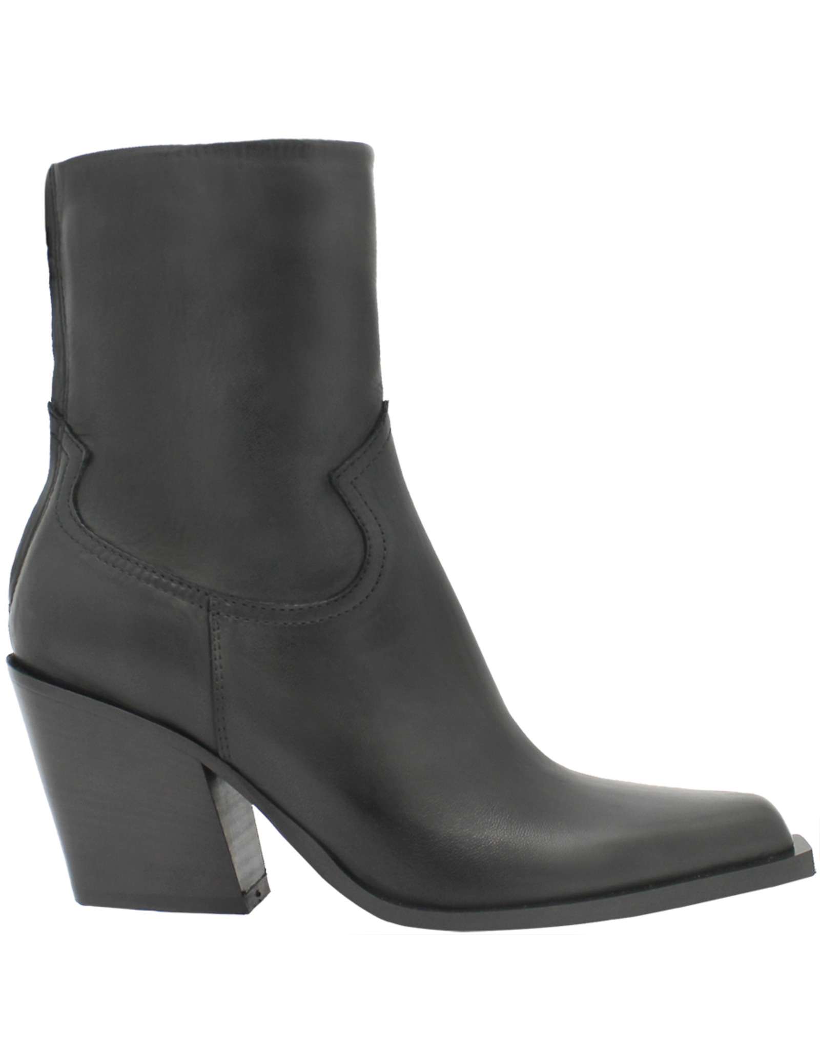 Now Now N42O Black Mid Heel Western 8378