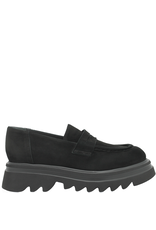 Now Now N42W Black Suede Tread Sole Loafer 8416