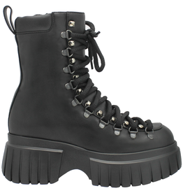 Now Now N42Y Black Lace-Up Tread Sole 8454