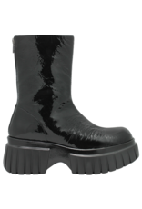 Now Now N42Z Black Patent Tread Sole Ankle Boot 8455