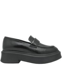 Halmanera Halmanera H46G Black Glaze Loafer With Rubber Sole 3029