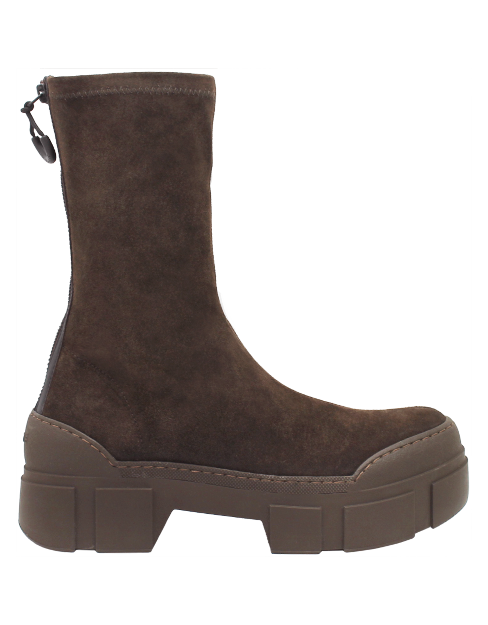 VicMatie VM80 Brown Suede Tread Sole Back Zipper 7304