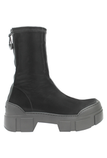 VicMatie VM80A  Black Tread Sole Boot With Back Zipper 7306
