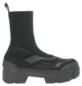 VicMatie VM80B Black Knit Tread Sole Boot 7316