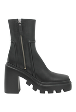 VicMatie VM80D Black Double Zipper Platform Tread Sole 7460