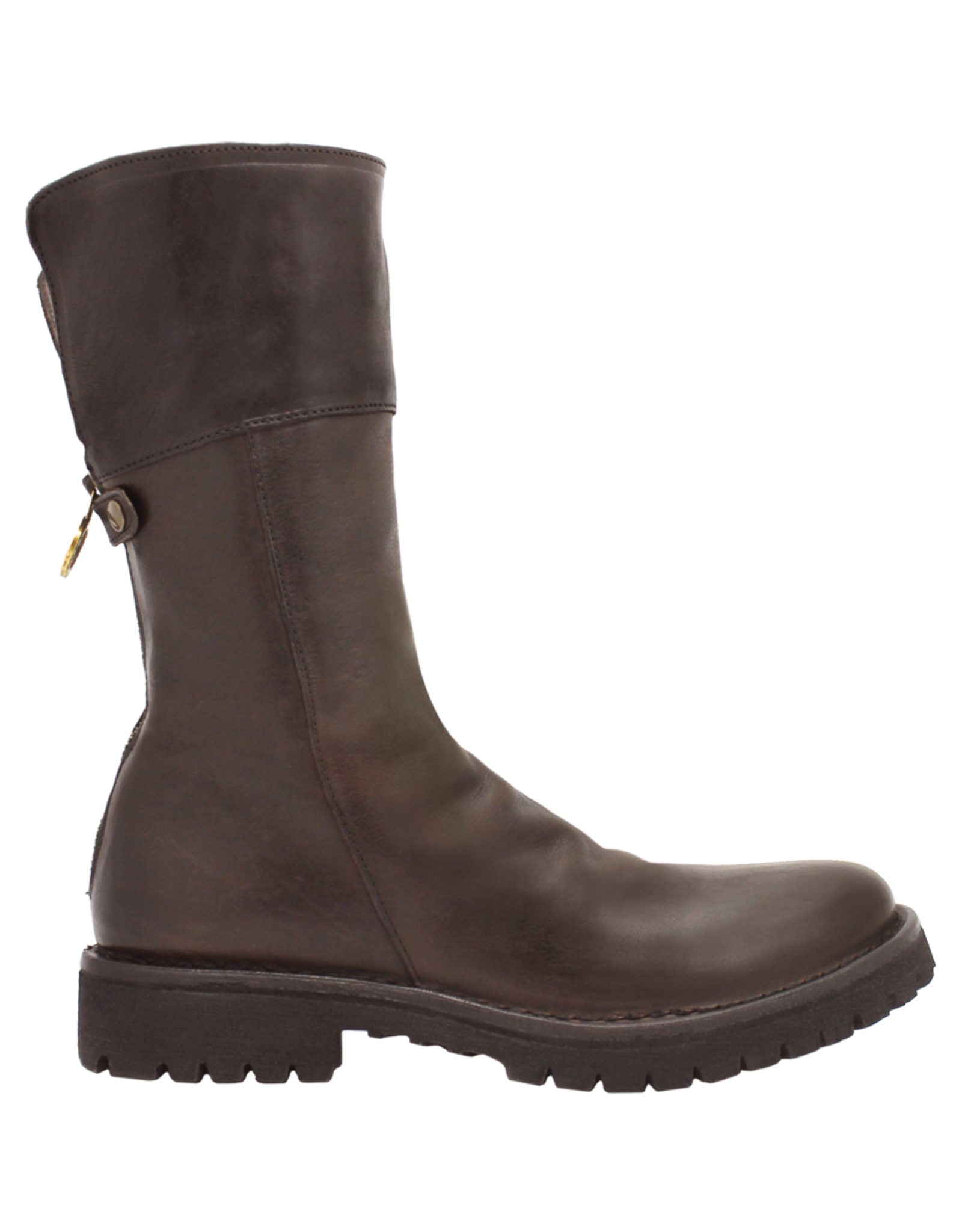 Fiorentini+Baker FB91I Brown Mid Calf Boot With Back Zipper Milan