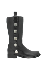 LeMargo LeMargo LE2M Black Mid-Calf With Silver Disc Faith