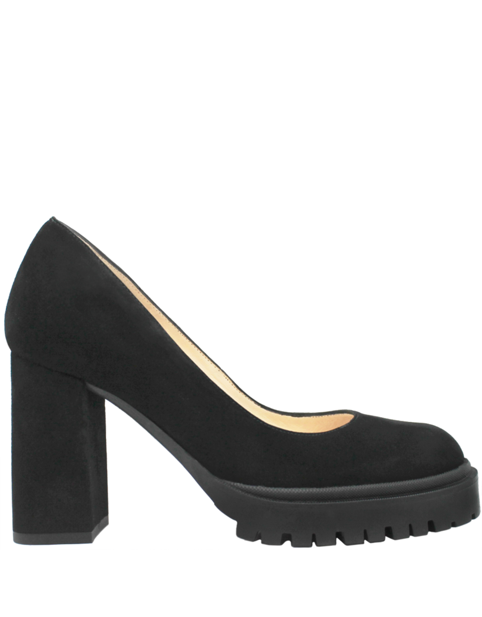 Lodi LD2Z Black Suede Platform Pump 2281